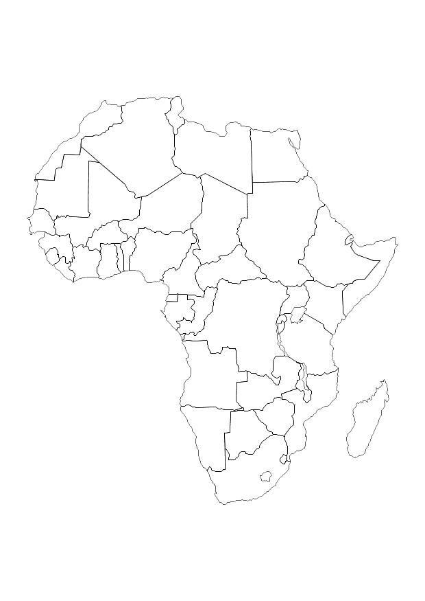 Dibujo para colorear Africa